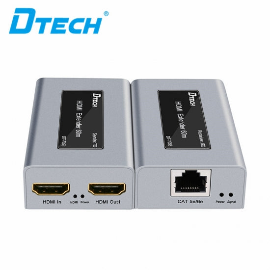 DTECH DT-7053 HDMI Single Cat5e/6 Extender 60m DTECH DT-7053 HDMI Single Cat5e/6 Extender 60m